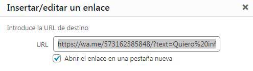 insertar enlace whatsapp